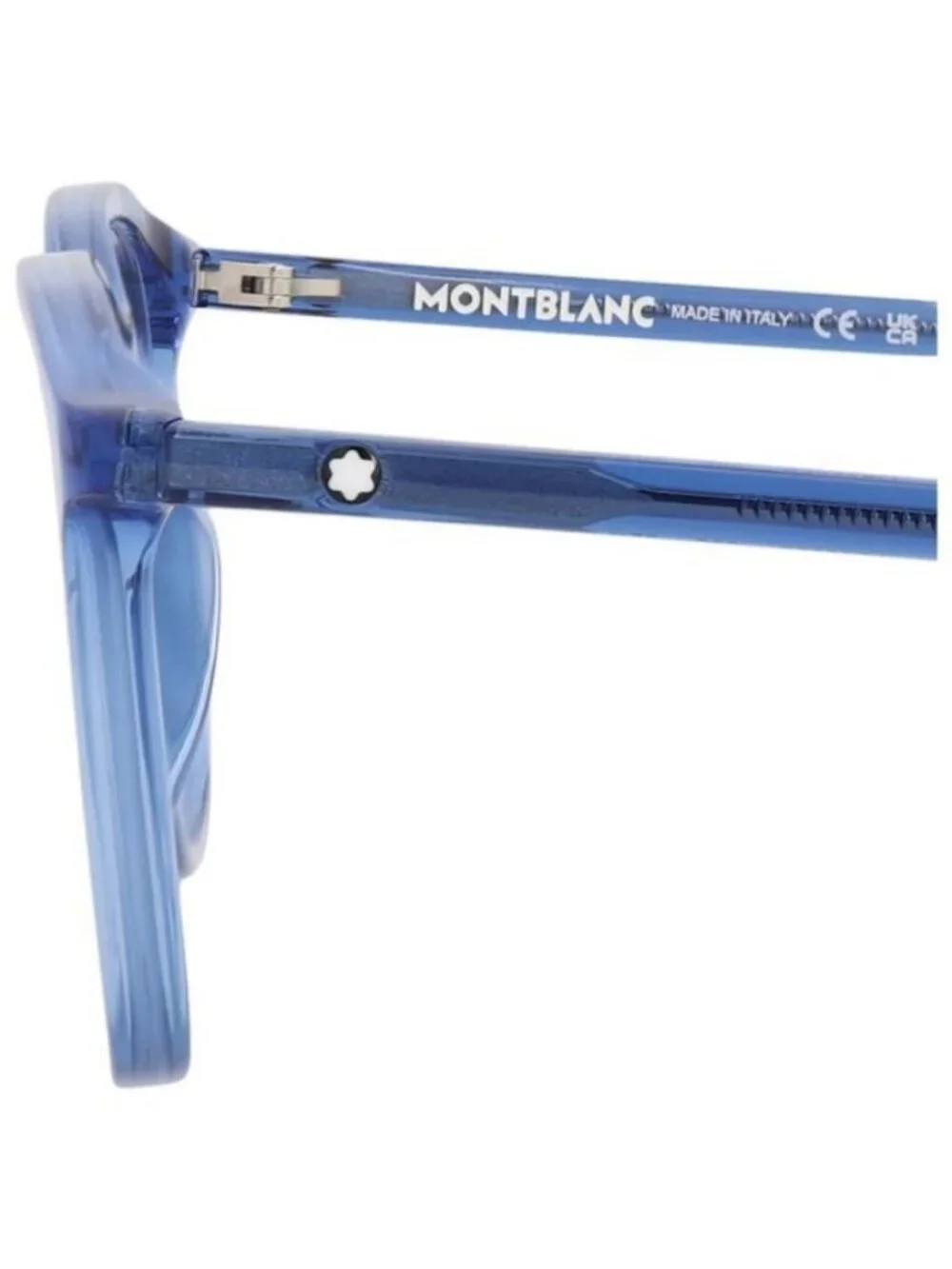 New Montblanc Mens Square/Rectangle Blue Blue Transparent Fashion Designer Eyegl